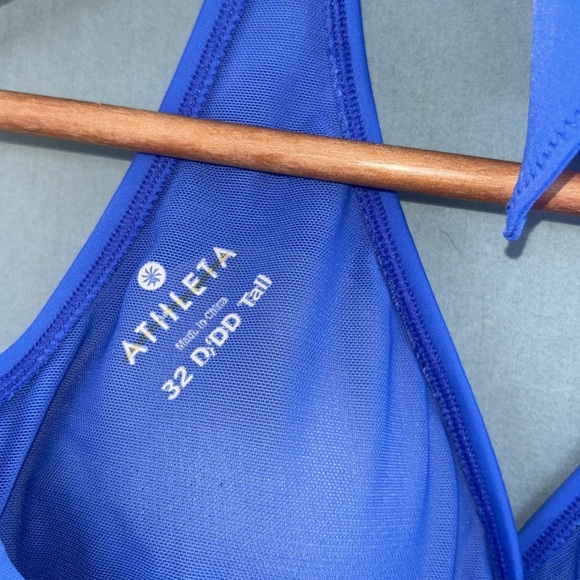 EUC ATHLETA Tara Halter Tankini Halter Top 32D/32DDT Blue - Picture 3 of 6